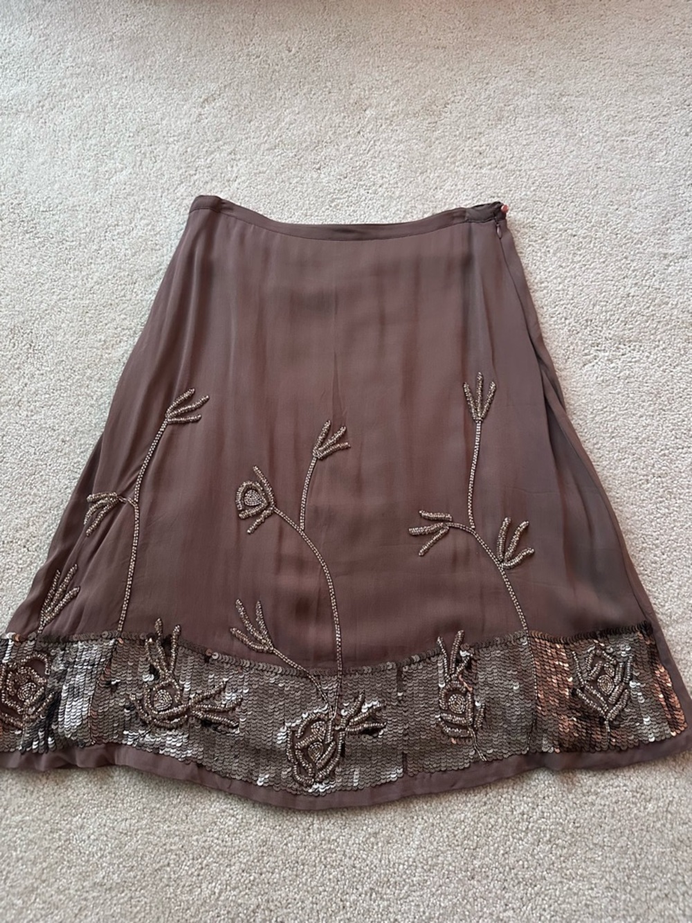 Papillon Los Angeles Brown Midi Skirt